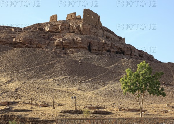 Royal tombs on the Nile near Aswan, Upper Egypt, Egypt, Africa