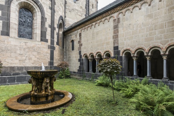 Romanesque monastery church, Benedictine Abbey Maria Laach, Eifel, Rhineland-Palatinate, Germany,