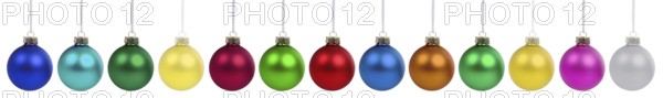 Christmas Christmas baubles Christmas decoration colourful baubles ball banner in a row