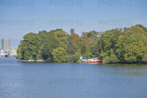 Eiswerder Island, Havel, Hakenfelde, Spandau, Berlin, Germany, Europe