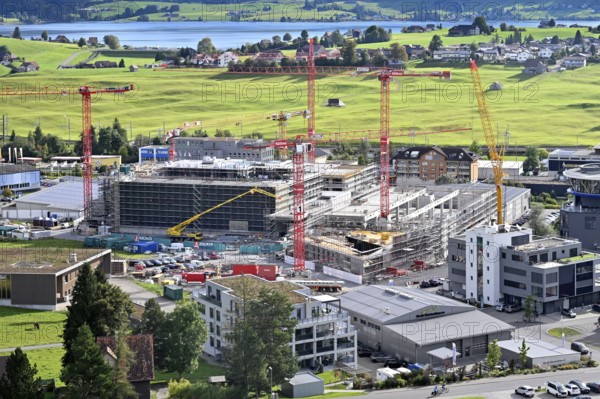 Major construction site Kobiboden, Einsiedeln, Switzerland, Europe