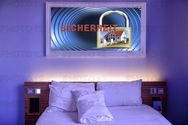 Symbolic image, bedroom, peaceful sleep, security, burglary, theft, robbery, liability insurance,