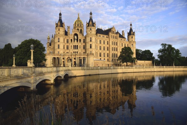 Europe, Germany, Mecklenburg-Western Pomerania, Schwerin, Schwerin Castle, built 1845 to 1857 in