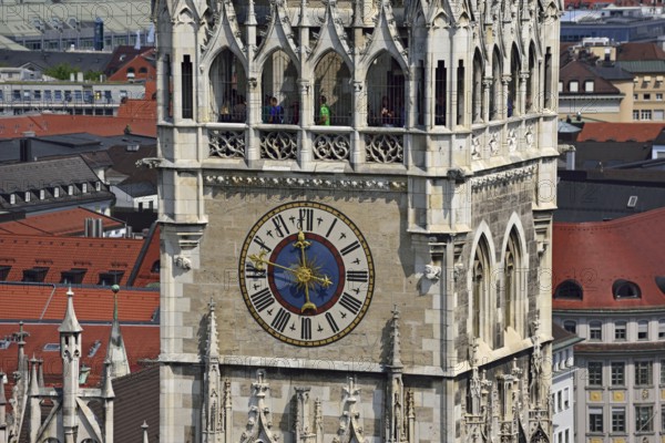 Europe, Germany, Bavaria, State Capital Munich, City, Marienplatz, New Town Hall in neo-Gothic