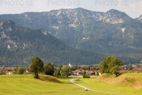 View of the municipality of Inzell, Bavaria, Germany, Europe
