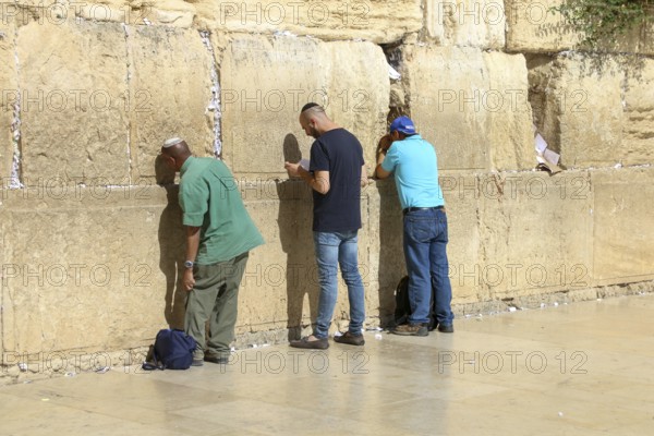 Believers at the Wailing Wall, Jerusalem, Israel, Asia