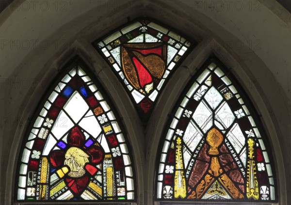 Church of Saints Peter and Paul, Pettistree, Suffolk, England, UK twelfth century stained glass