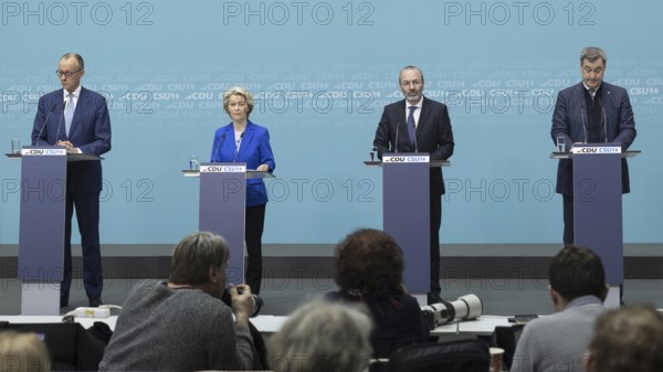 Friedrich Merz, CDU Party Chairman, Ursula von der Leyen, President of the European Commission,