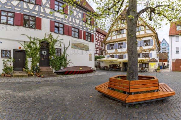 Gaststuben in the Shipmen's Guild House, Fishermen's Quarter, Ulm, Swabia, Baden-Württemberg,