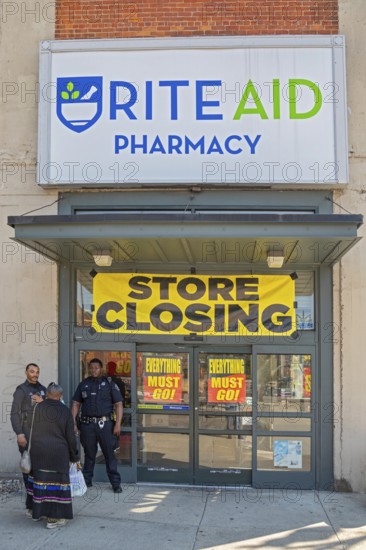 Detroit, Michigan, Rite Aid drugstore closing. Rite Aid filed for Chapter 11 bankruptcy protection
