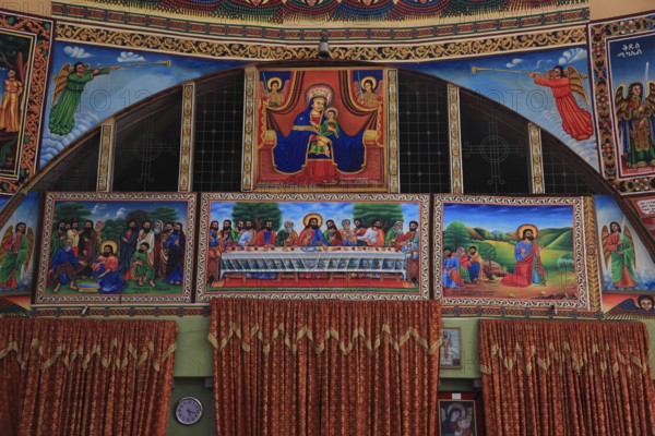 Tigray region, Axum, Aksum, St Mary's Cathedral, Maryam Tsion, inside, Ethiopia, Africa