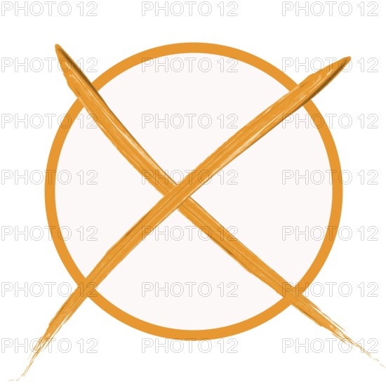 Voting cross orange