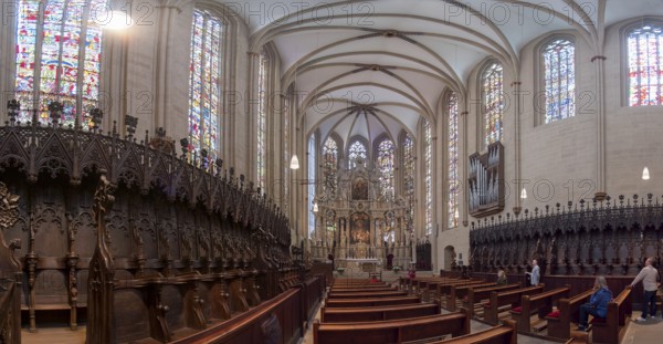 Cathedral Interior Panorama Erfurt Germany