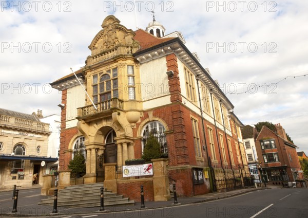 Historic town hall building, Marlborough, Wiltshire, England, UK, built 1902