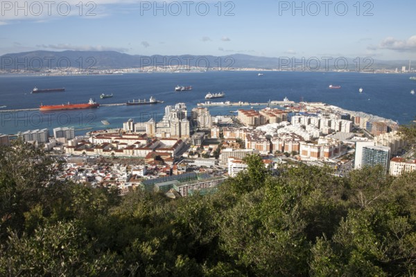 High density modern apartment block housing, Gibraltar, British overseas territory in southern
