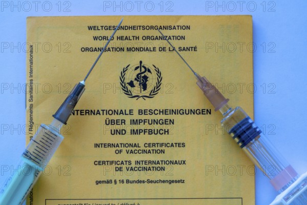 Vaccination book, proof of vaccinations, international document based on WHO recommendations,