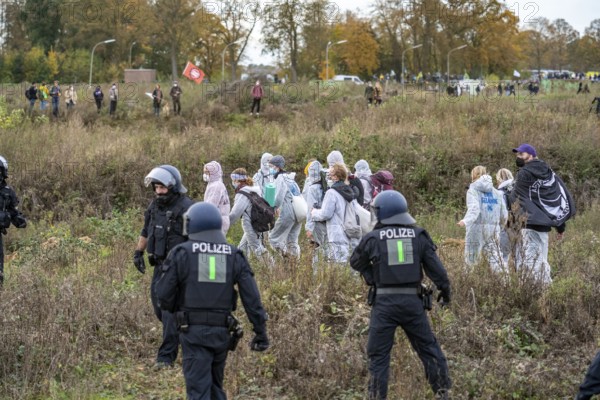 Protest action against the demolition of the village of Lützerath in the Rhenish lignite mining