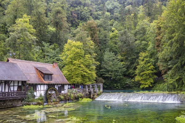 Last photos of the Blautopf in Blaubeuren in front of the popular excursion destination is closed