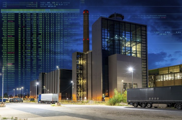 Symbolic image Critical infrastructure, Blackout risk, Cyberterrorism, The Lausward natural gas