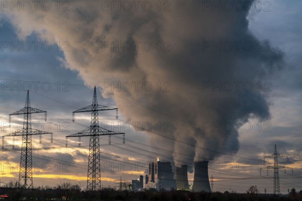 Neurath lignite-fired power plant, near Grevenbroich, power plant units F and G, A-E, thick water