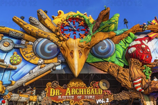 Virtual reality adventure ride, Dr Archibald-Master of Time, amusement ride and ghost train,