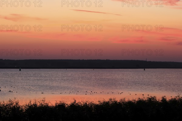 Evening sky at the Baltic Sea near Peenemünde, September, Mecklenburg-Western Pomerania, Germany,