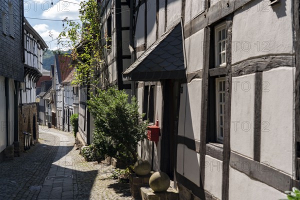 The old town centre of Essen-Kettwig, Ruhrstrasse, Essen North Rhine-Westphalia, Germany, Europe