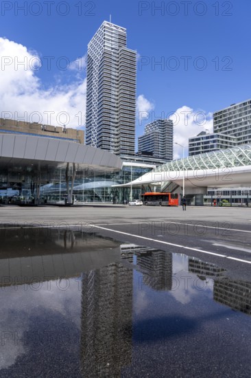 Bus station, public transport connection at The Hague Central Station, Centraal Station,