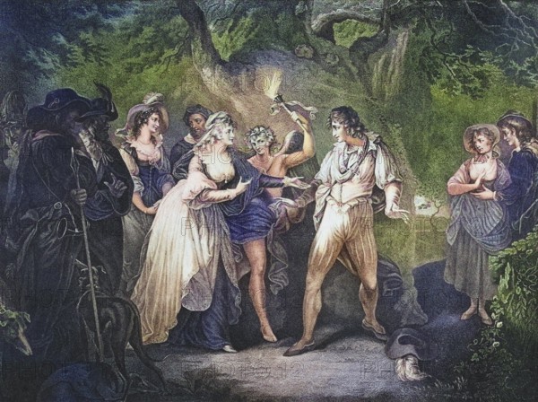As you like it. Act V. Scene IV. The forest. Duke Senior, Amiens, Jaques, Orlando, Silvius, Oliver,