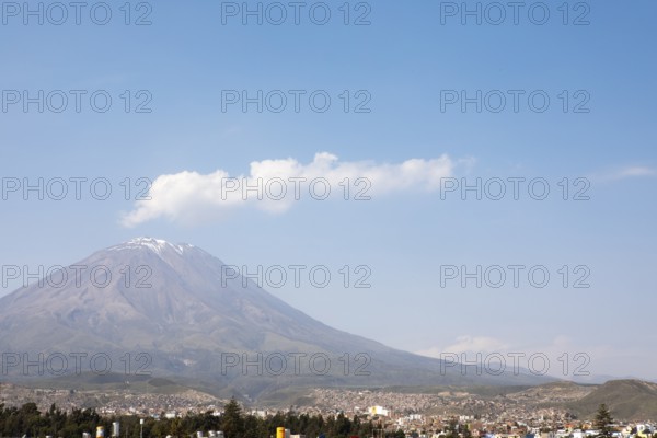 Misti Volcano and Arequipa, Arequipa Province, Peru, South America