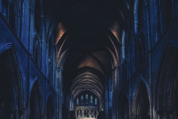 St patrick cathedral in Dublin at Christmas time in Ireland