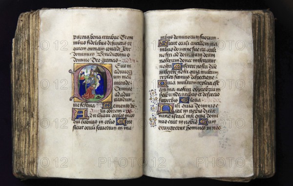 Illustrations from a historical book in the monastery library of the Strahov Praemonstratensian
