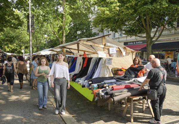 Textiles, art and design market, Neuköllner Stoff am Maybachufer, Neukölln, Berlin, Germany, Europe