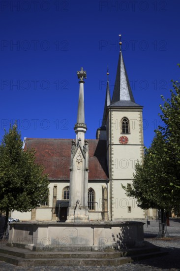 Parish church, Hassfurt, Hassberge district, Lower Franconia, Bavaria, Germany, Europe