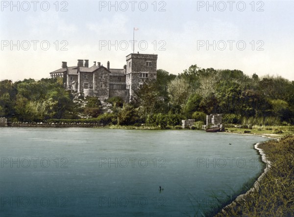 Tresco Abbey, Isles of Scilly, England, Historical, c. 1900, digitally restored reproduction after