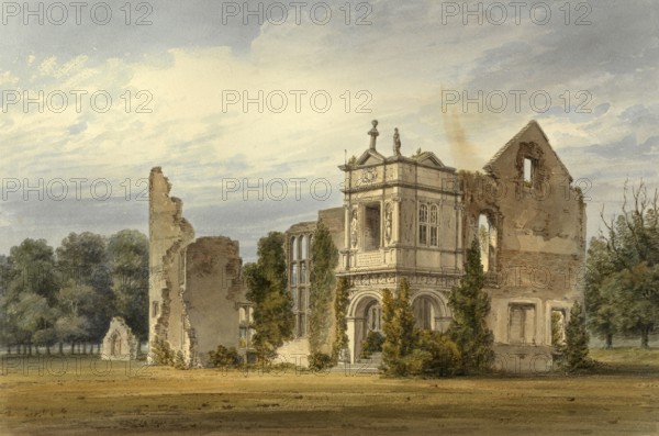 South-east view of the remains of Gorhambury House, Hertfordshire, belonging to the Earl of