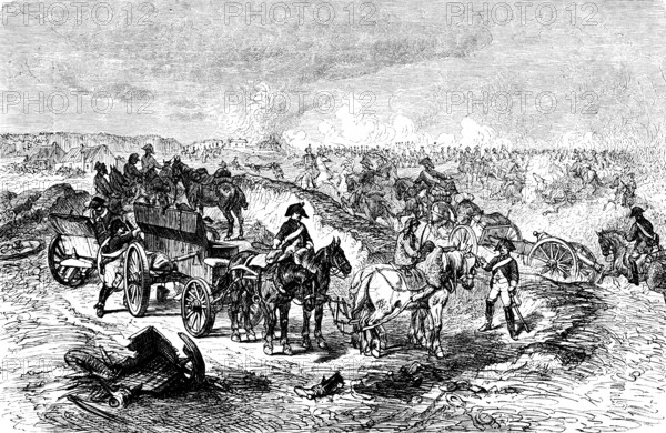 Cannonade of Valmy 1792, Champagne, France, war of Prussia against France, First Coalition War,
