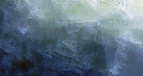 Abstract art print. Blue texture painting background on canvas. Modern art template for prints,