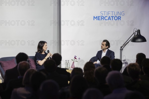 Annalena Bärbock (Alliance 90/The Greens), Federal Foreign Minister, recorded as part of a dialogue