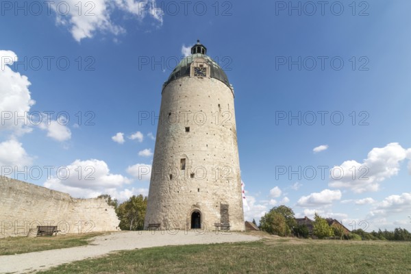 Dicker Wilhelm, last of three towers of Neuenburg Castle, Freyburg, Saxony-Anhalt, Germany, Europe