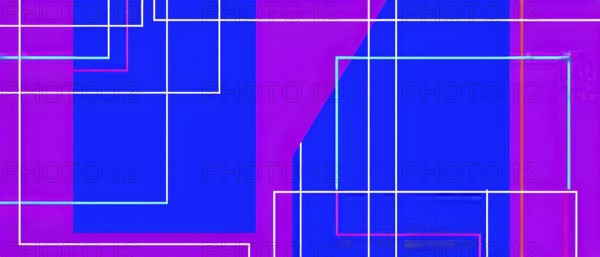 Abstract minimalist illustration theme in vibrant neon color accents symbolizing fun and ease, AI