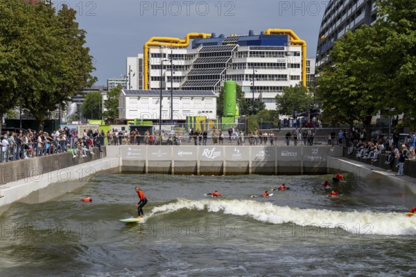 Surfing facility in the city centre of Rotterdam, Rif010, supposedly the world's first wave