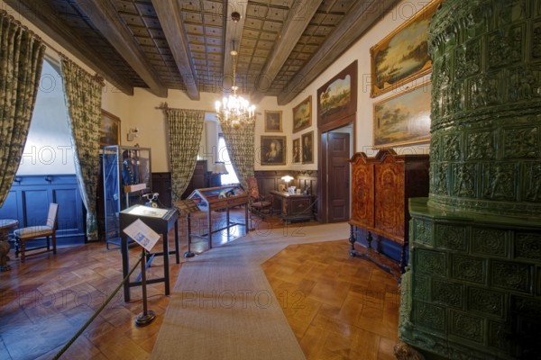 Museum, interior view, Kriebstein Castle, hilltop castle or Spornburg from the late Middle Ages on