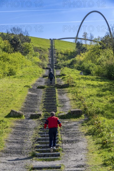 The Hoheward spoil tip, main part of the Hoheward Landscape Park, Himmelsstiege, 529 steps lead