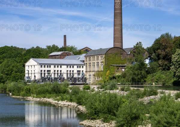 Horster-Mühle hydroelectric power plant power station, on the Ruhr in Essen-Horst, Essen, North