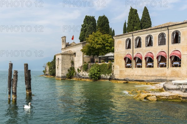 Villa Guarinti at Punta San Vigilio, tourism, travel, building, lake, harbour, residence,