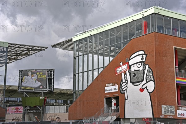 Europe, Germany, Hanseatic City of Hamburg, St. Pauli, Millerntor Stadium on Heiligengeistfeld, FC