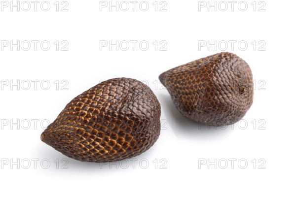 Salak or snake fruit isolated on white background. Side view, close up. Tropical, healthy food,