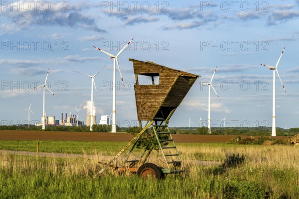 RWE wind farm near Bedburg, at the Garzweiler open-cast mine, on recultivated part of the open-cast