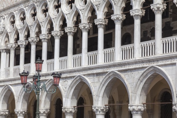 Facade of the Doge's Palace, Venice, Italy, Europe